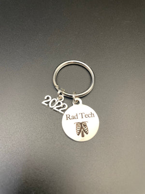 Rad Tech Graduation Gift, 2022, X-ray Tech Keychain, Radiology, X-Ray Tech