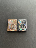 Diamond Ring Xray Markers, With 2 or 3 Initials, Rectangle, Glitter, Engagement, Wedding