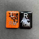 Halloween Xray Markers, With 2 or 3 Initials, Large Rectangle, Spider Web, Halloween, Ghost