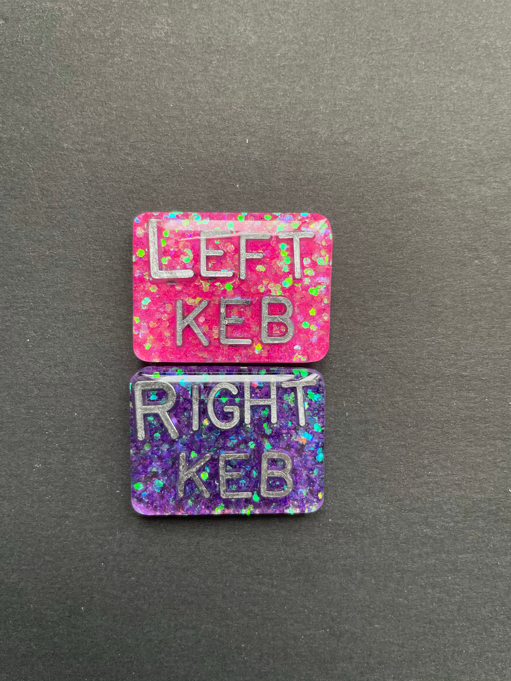 Left and Right Xray Markers, With 2 or 3 Initials, Rectangle, Glitter