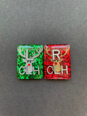 Reindeer Xray Markers, With 2 or 3 Initials, Christmas Xray Markers, Holiday Xray Markers