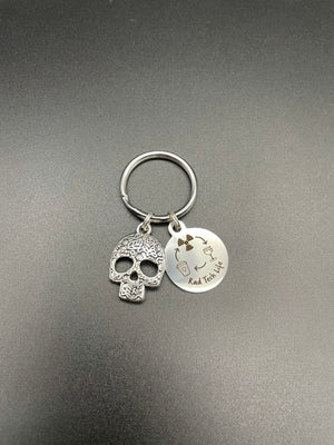 Rad Tech Life Keychain, Radiology, Graduation, Skeleton, Xray Tech, Skull, Gift, Funny, Coffee, Wine, Repeat