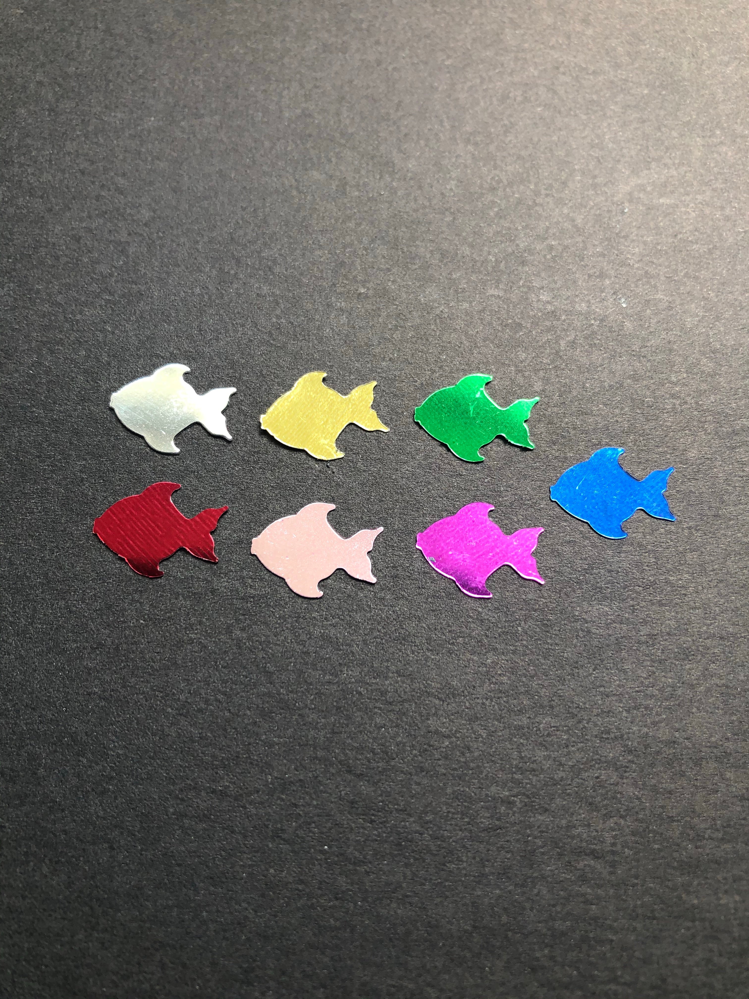 Fish Xray Markers, With 2 or 3 Initials, Rectangle, Glitter, Ocean, Summer