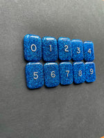 Set of 0-9 Xray Markers, Numbers, Small Rectangle, Glitter