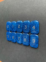 Set of 0-9 Xray Markers, Numbers, Small Rectangle, Glitter