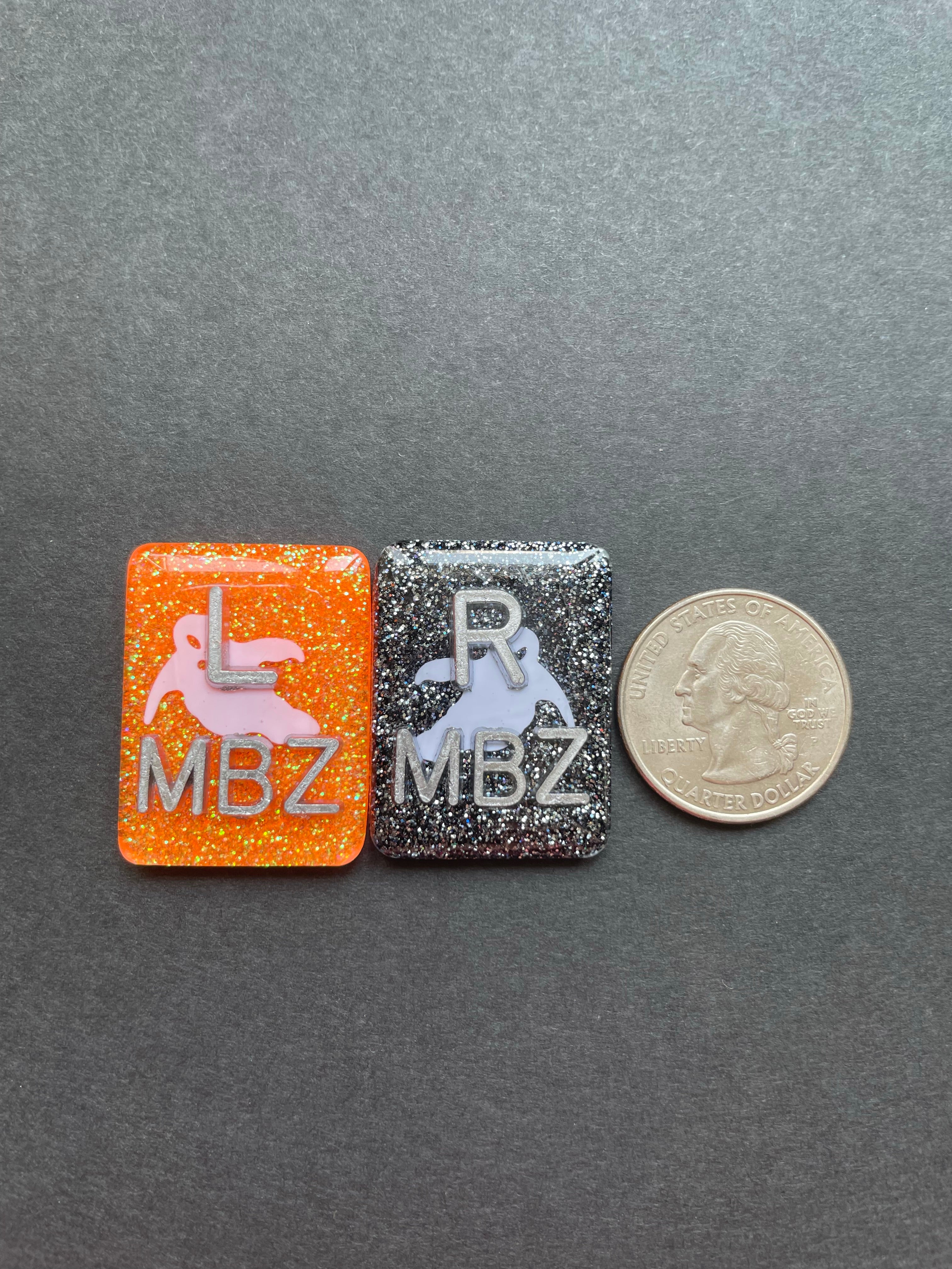 Ghost Xray Markers, With 2 or 3 Initials, Large Rectangle, Spooky, Casper, Halloween