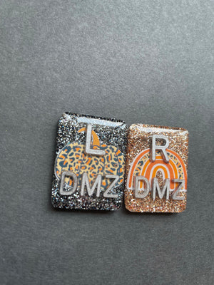 Fall Vibes Xray Markers, With 2 or 3 Initials, Large Rectangle, Pumpkin, Rainbow, Cheetah Print, Halloween, Autumn, Orange