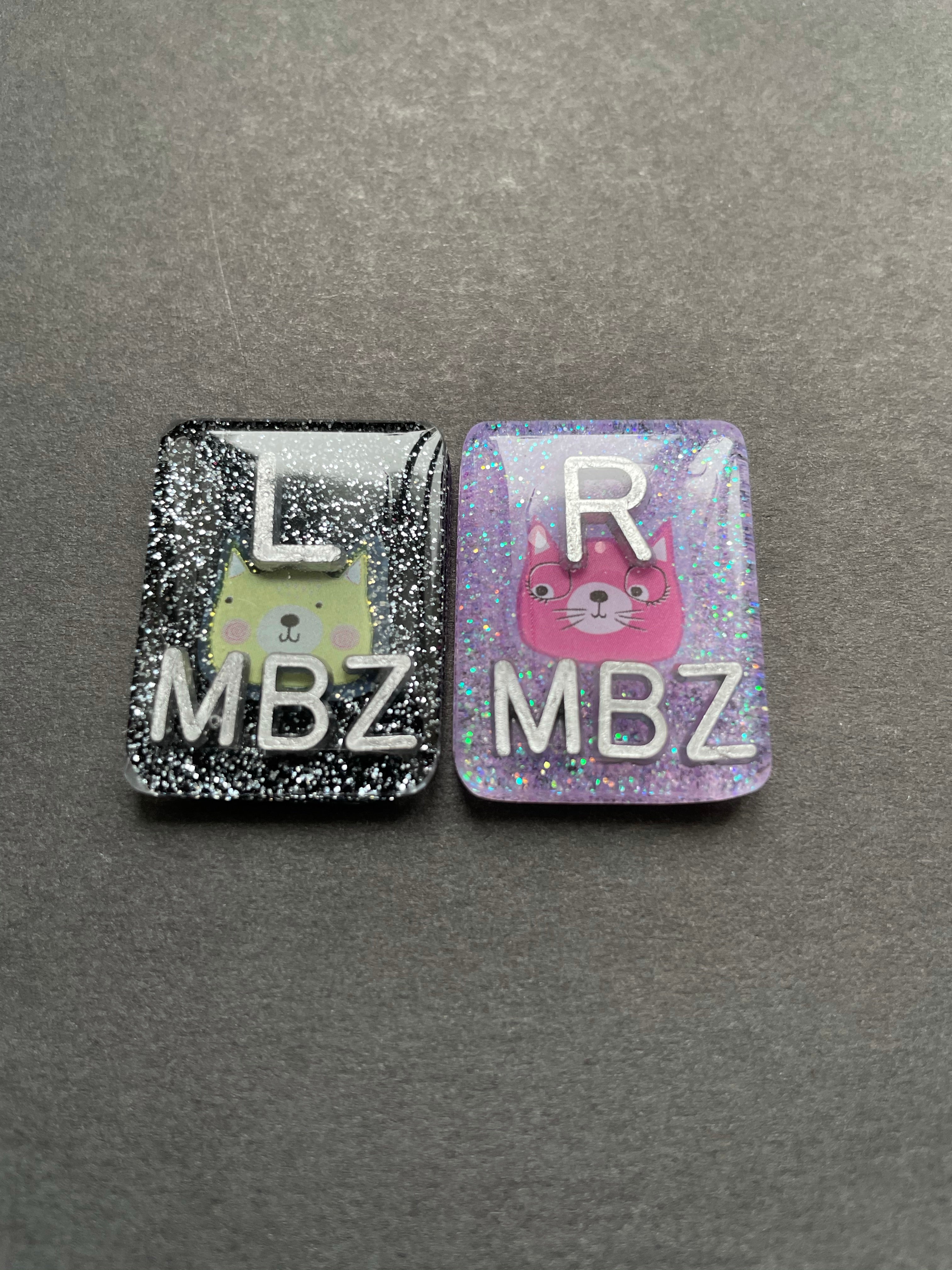 Cute Kitty Cat Xray Markers, Rectangle, Glitter, Cat X-ray Markers, With 2 or 3 Initials