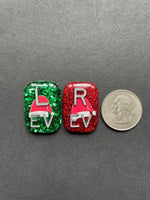 Santa Hat Xray Markers, With 2 or 3 Initials, Christmas Xray Markers, Holiday Xray Markers, Small Rectangle