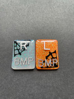 Spooky Xray Markers, With 2 or 3 Initials, Large Rectangle, Spider Web, Halloween