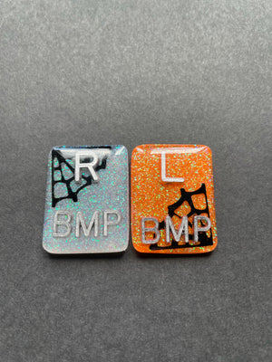 Spooky Xray Markers, With 2 or 3 Initials, Large Rectangle, Spider Web, Halloween