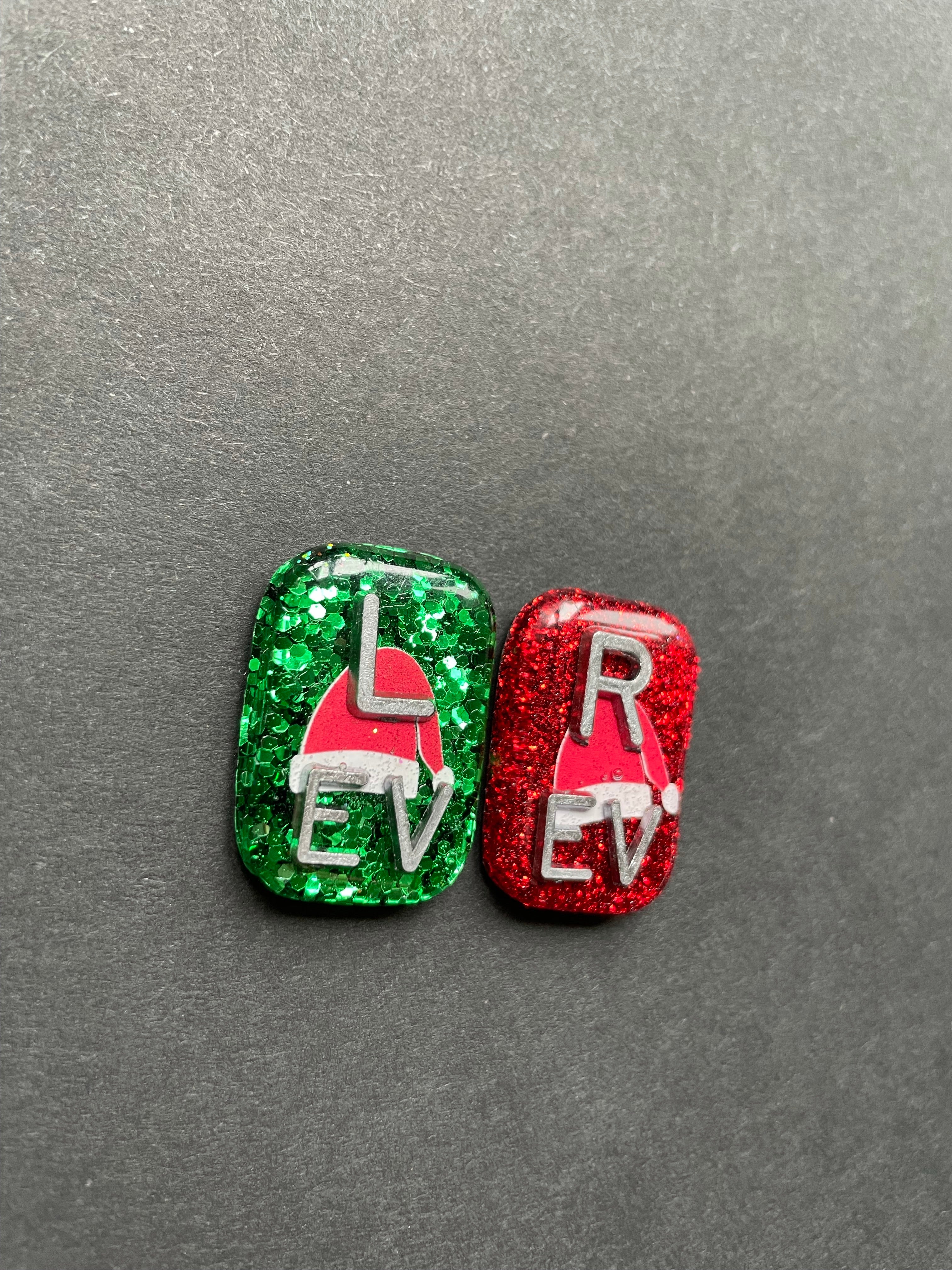 Santa Hat Xray Markers, With 2 or 3 Initials, Christmas Xray Markers, Holiday Xray Markers, Small Rectangle