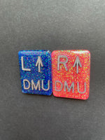 Arrow Xray Markers with 2 or 3 Initials, Upright, Erect, Glitter, Rectangle