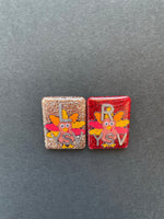 Cute Turkey Xray Markers, With 2 or 3 Initials, Large Rectangle, Glitter, Thanksgiving