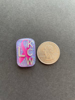 Breast Cancer Awareness Xray Markers, With 2 or 3 Initials, Small Rectangle, Pink Ribbon