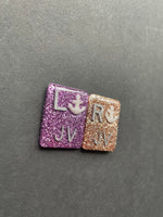 Anchor Xray Markers, With 2 or 3 Initials, Large Rectangle, Glitter