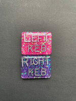 Left and Right Xray Markers, With 2 or 3 Initials, Rectangle, Glitter