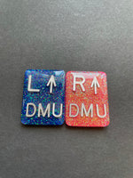 Arrow Xray Markers with 2 or 3 Initials, Upright, Erect, Glitter, Rectangle