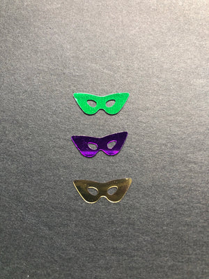 NOLA Mask Xray Markers, With 2 or 3 Initials, Rectangle, Glitter, New Orleans, Mardi Gras