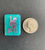 Mermaid Xray Markers, With 2 or 3 Initials, Rectangle, Glitter, Pink & Blue