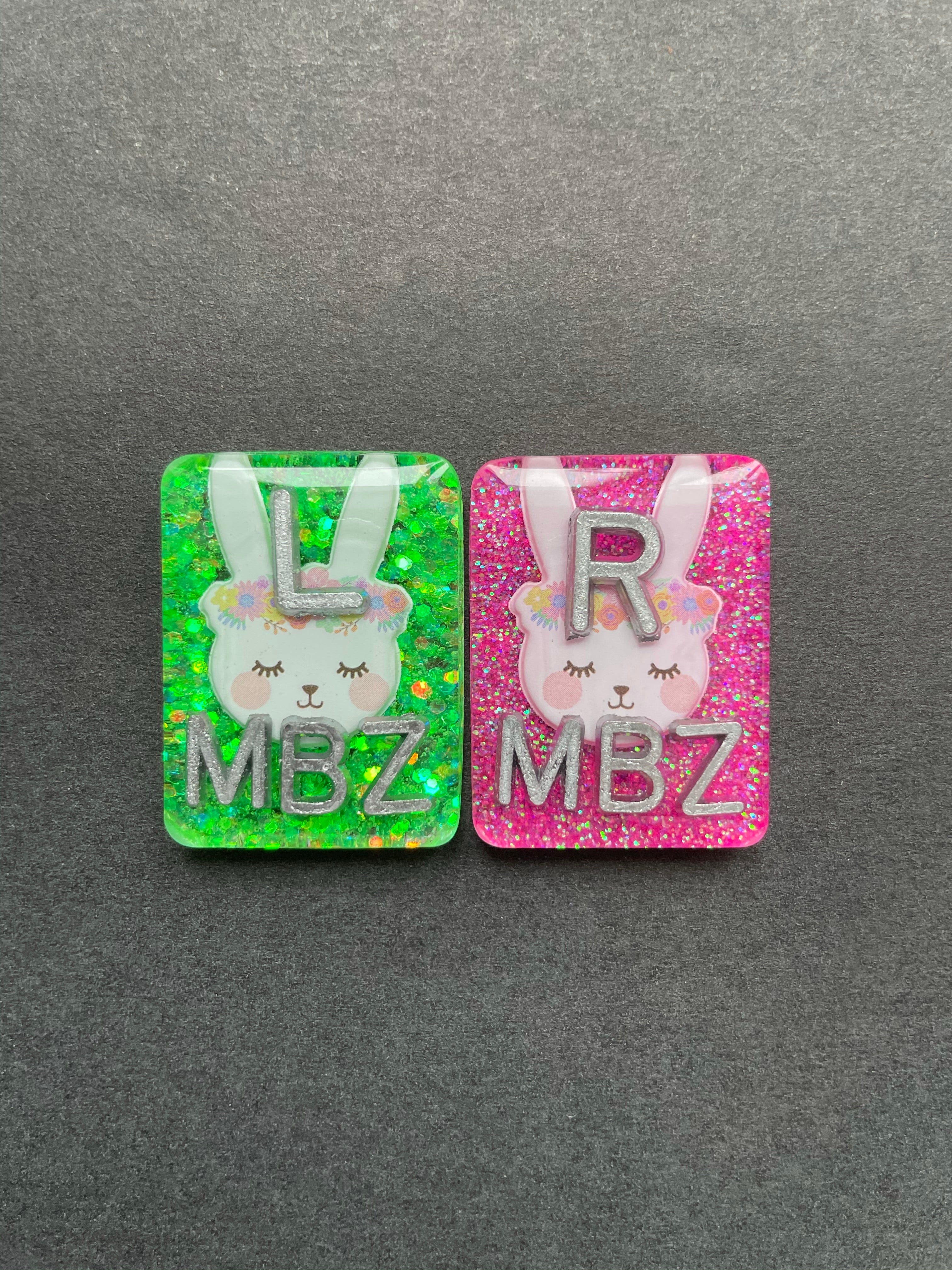 Bunny Xray Markers, Easter, Spring, Flowers, With 2 or 3 Initials