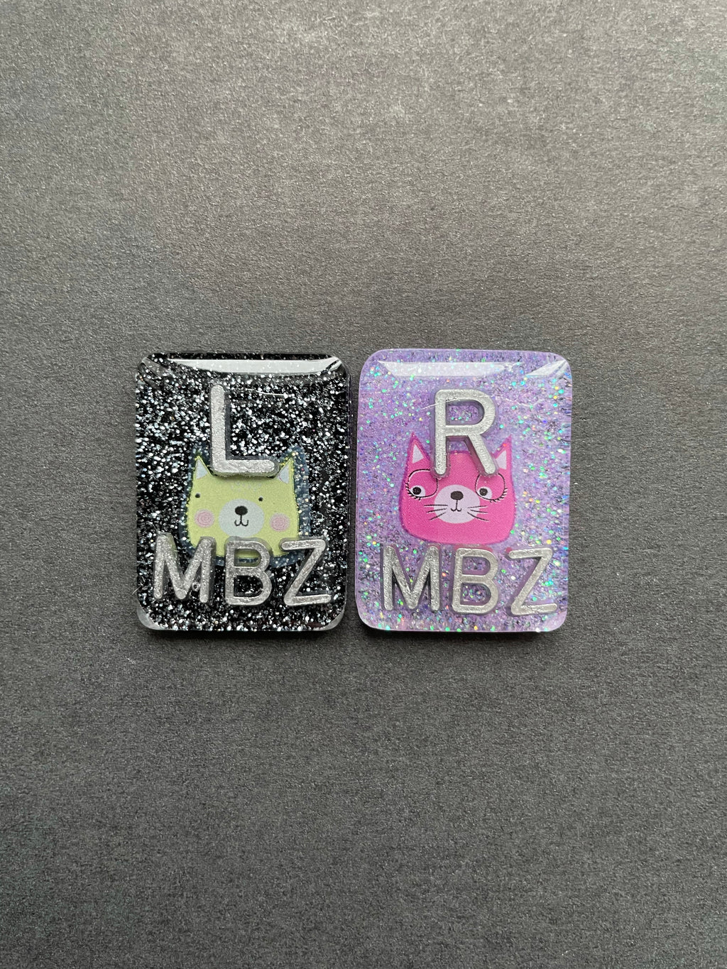 Cute Kitty Cat Xray Markers, Rectangle, Glitter, Cat X-ray Markers, With 2 or 3 Initials